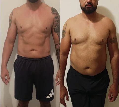 Antes e depois de um aluno da LF Team